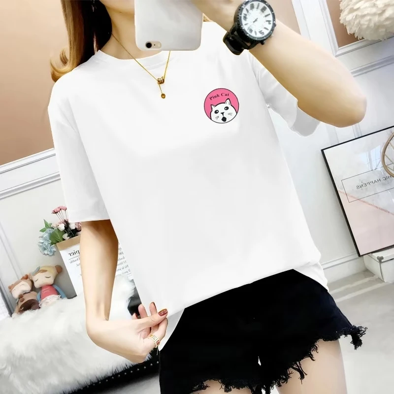 Рисунок Харадзюку маленькие свежие футболки женские Ullzang корейский стиль 90s