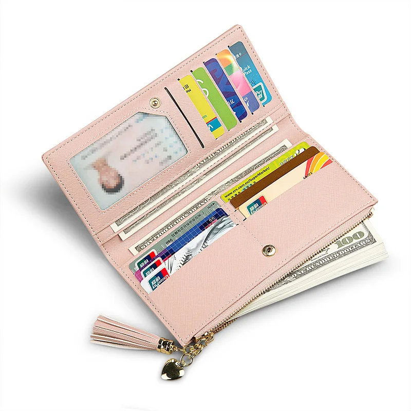 

Women Money Bag Long Korean Fashion Cross Grace Chain Coin Purse Purses and Handbags Luxury Designer Forever Young Wallet