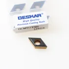 Карбидные вставки для токарного станка DESKAR DCMT11T304, DCMT11T308, LF9218, двухцветные, 10 шт.