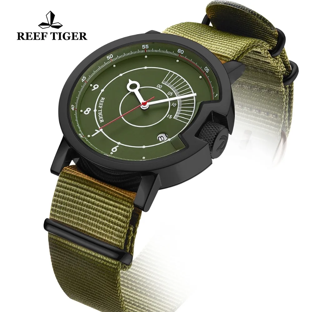 

Reef Tiger/RT Top Brand Men Sport Watch Waterproof Automatic Watches All Black Fashion Military Watch reloj hombre RGA9035