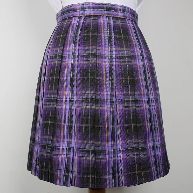 Женская плиссированная юбка [Sweet Storm] клетчатая с высокой талией крутая школьная