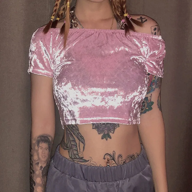 Harajuku футболка сексуальная черная Просвечивающая женский короткий топ летний