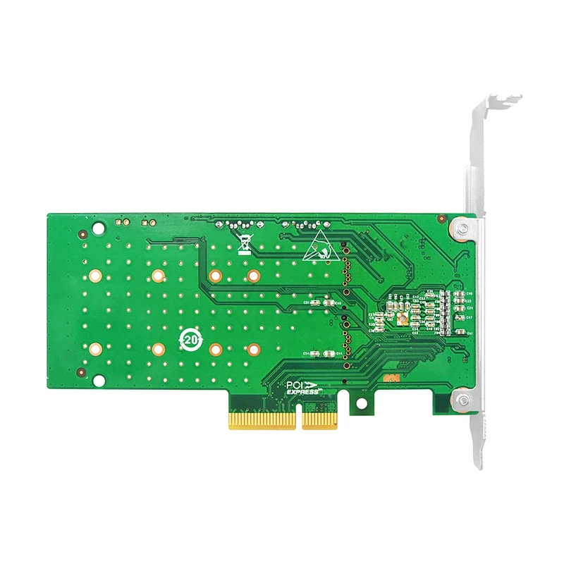 

M.2 Adapter Card PCIe X4 to 2 Port M.2 +2 Port SATA3 Extender 6.0Gbps Support Hot Swap and Heat Exchange