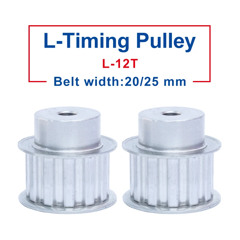 

Timing Pulley L-12T Process Hole 8 mm Belt Pulley Aluminum Material Slot Width 21/27 mm Match With L-Timing Belt width 20/25 mm