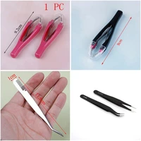 4 styles eyebrow tweezers automatically retractable slant tip face hair removal eyebrow trimmer eyelash clip makeup tool
