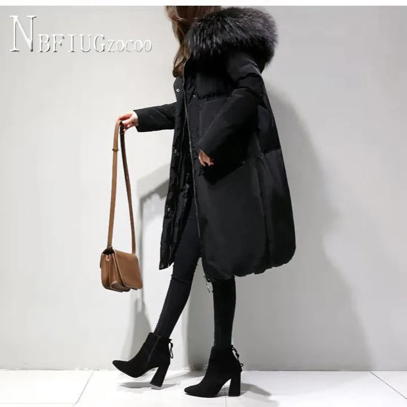 100kg Fat Sister Women Parkas Winter Long Style Korean Loose Thick Female Overcoat