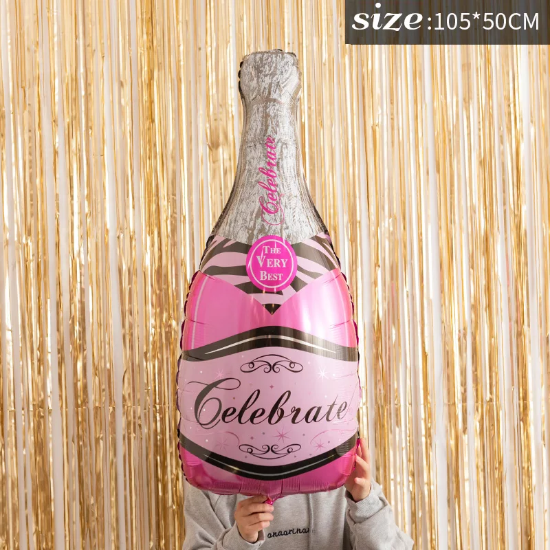Big Pink Bottle 18-ой футбол вечерние воздушные шары Золотая Корона шампанское виски фольга шары с днем рождения украшения для взрослых шар Декор - Цвет: Big Pink Bottle