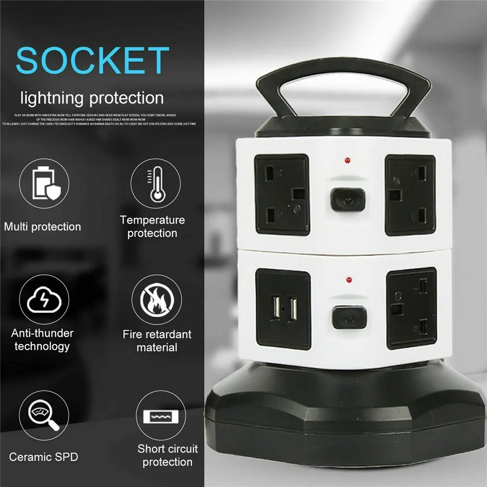 Креативный вертикальный удлинитель с несколькими отверстиями 7/11/15 розеток