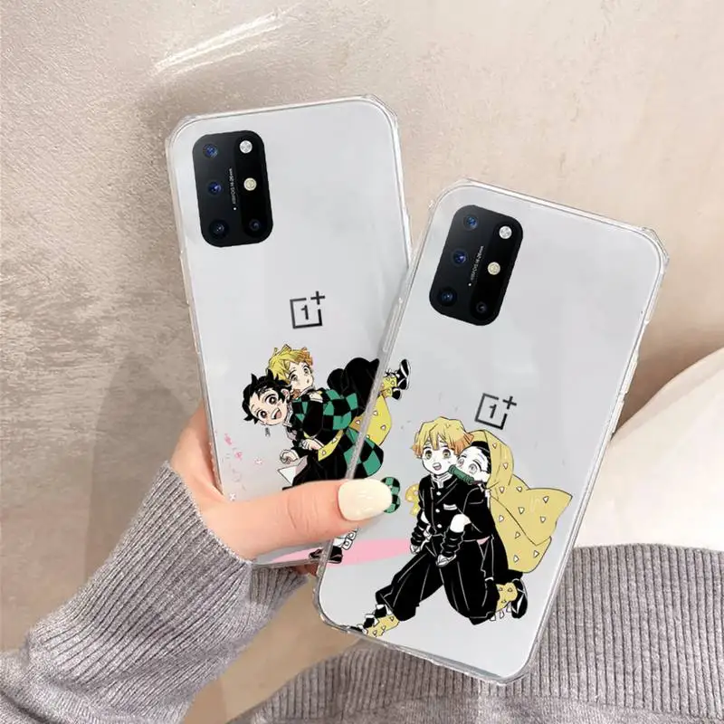 

Demon Slayer japanese anime Phone Case Transparent for OnePlus 7 9 8 t pro