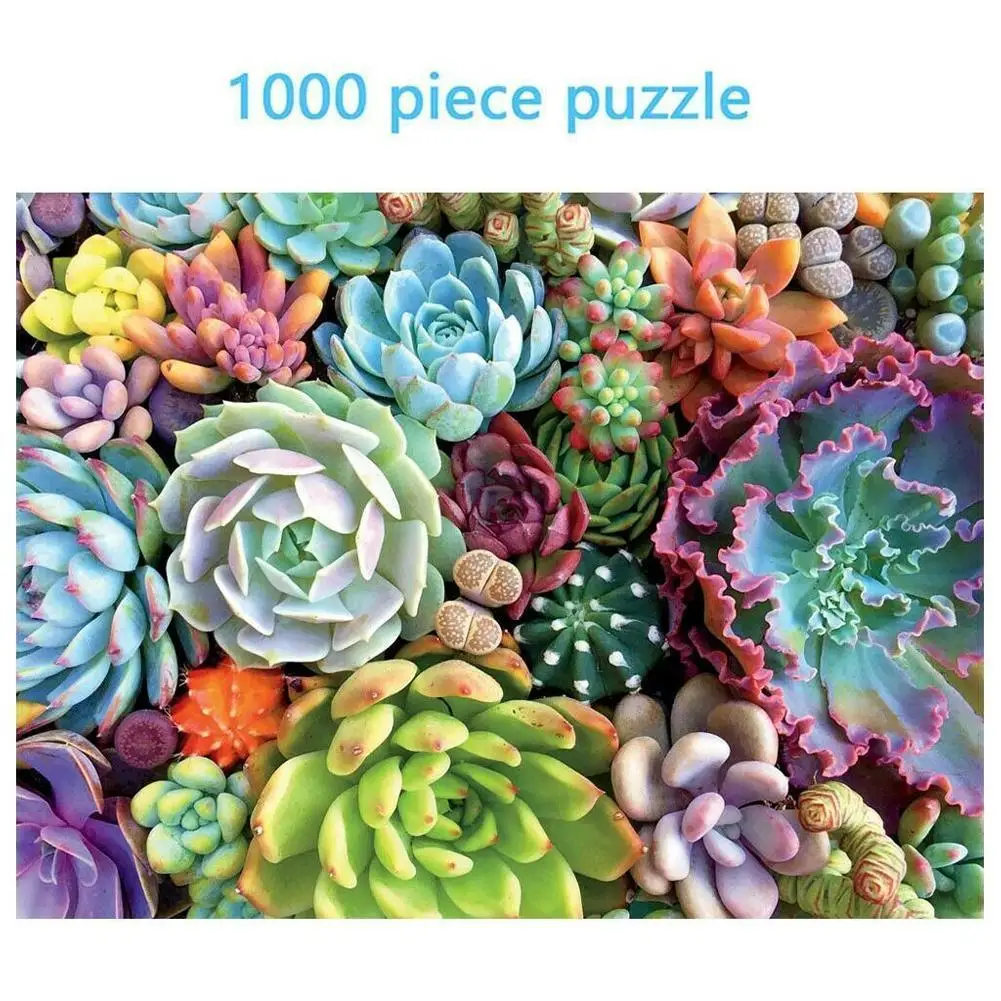 

Jigsaw Puzzle Succulent Plants 1000 Pieces Puzzle Mini Toys Educational Games Paper Assembly For Adults Toy Puzzle Y9C8
