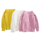 Однобортное трикотажное пальто для мальчиков и девочек, на осень-зиму, с длинным рукавом, для детей 2- 7 лет