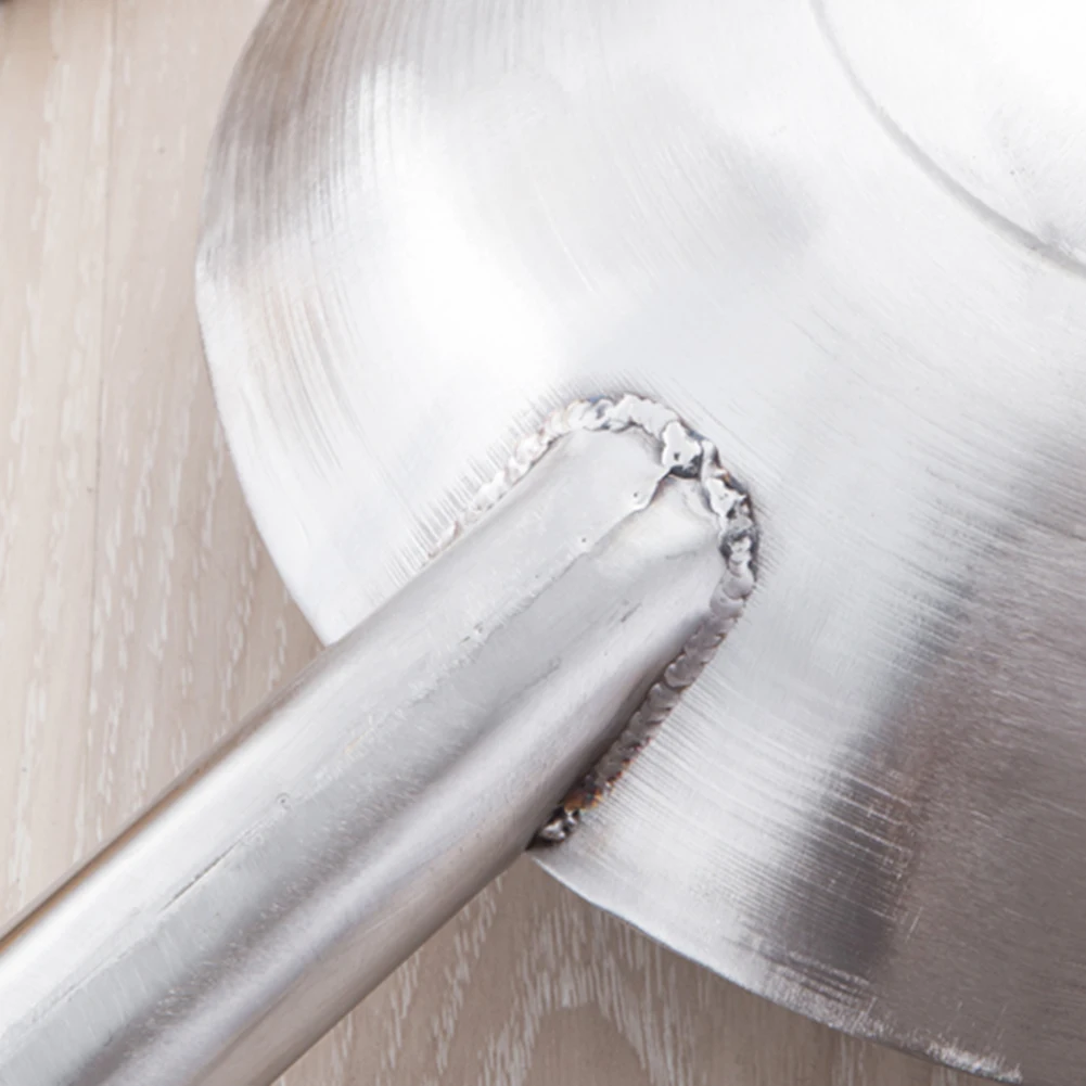 Большой толстый ковш из дерева/нержавеющей стали без покрытия антипригарный