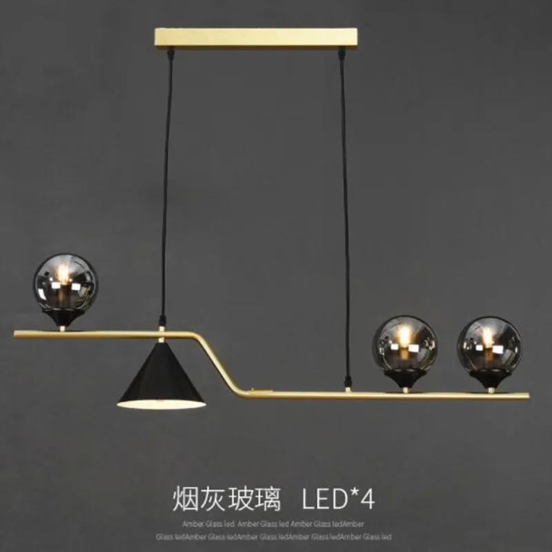 

Black Gold Chandelier Nordic Living Room Dining Room Kitchen E27 Glass Ceiling Pendant Light Indoor Decoration Lamps
