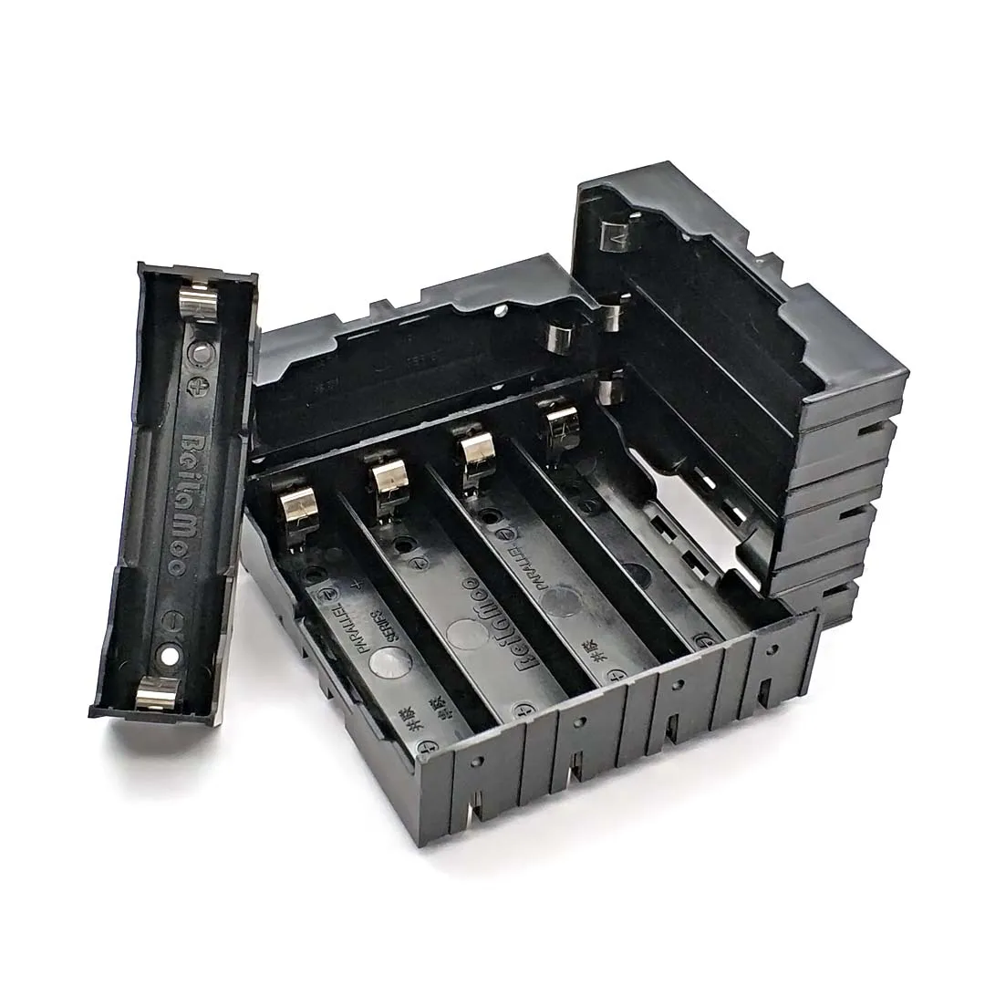 New Black DIY 1/2/3/4 Section Plastic Battery Case Holder Storage Box For 18650 Rechargeable 3.7V |