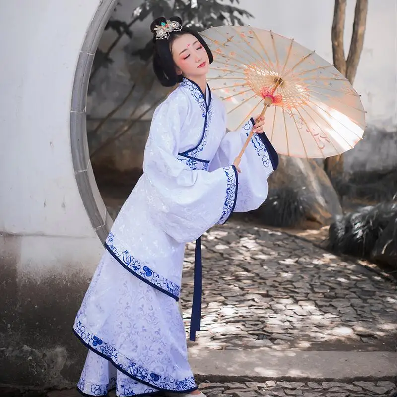 Hanfu Женские китайские сказочные классические танцевальные костюмы древнее