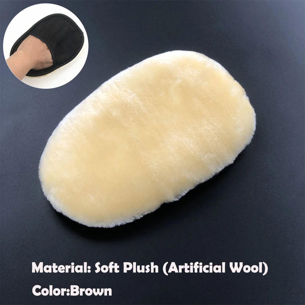 

1pc Car Styling Soft Wool Car Wash Auto Cleaning Glove Car Motor Motorcycle Brush Washer Car Care Products Cleaning Tool Brushes