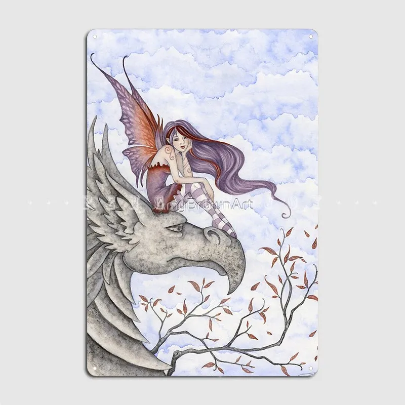 

Плакат грифона, окуня, металлический плакат, клуб, паб, гараж