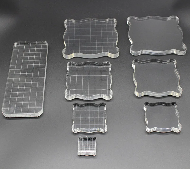 1PC прозрачного акрила марки блок для прозрачный штамп акриловая подкладка DIY