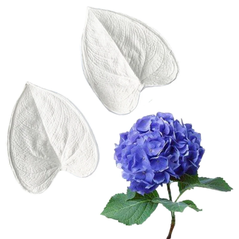 Хлебная мозаика и форма для листьев гортензии силиконовая украшения торта