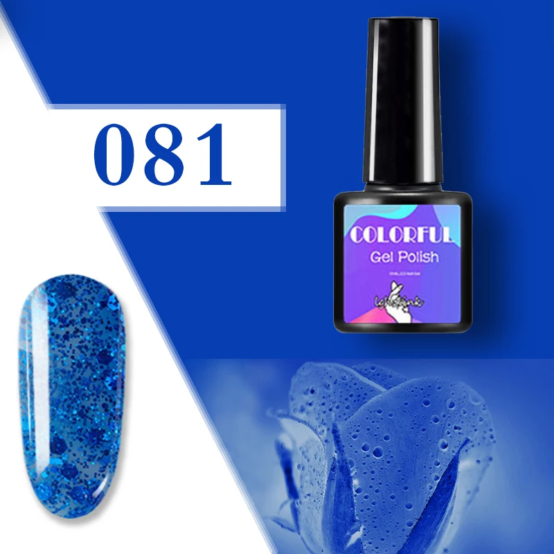 081 7,5 мл неоновый Гель-лак для ногтей Uv/Led Гель-лак праймер Gellak УФ-гель для ногтей основа и верхнее покрытие Полупостоянный УФ-лак - Цвет: 081