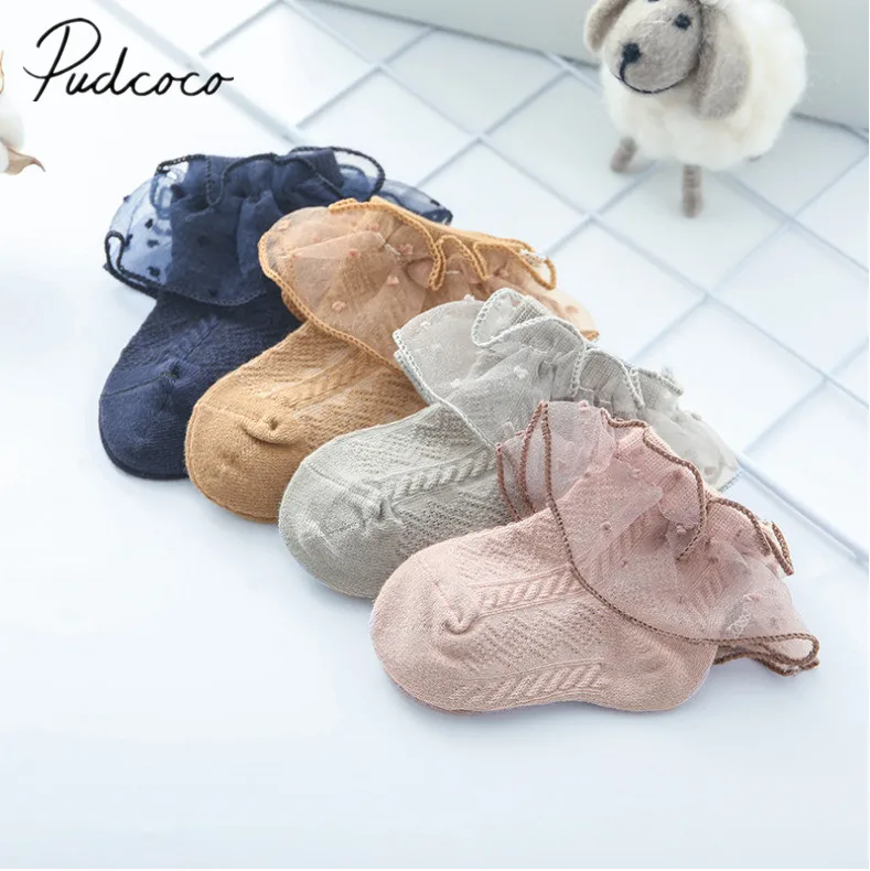 Коллекция 2019 года Детские аксессуары Носки Популярные кружевные носки с