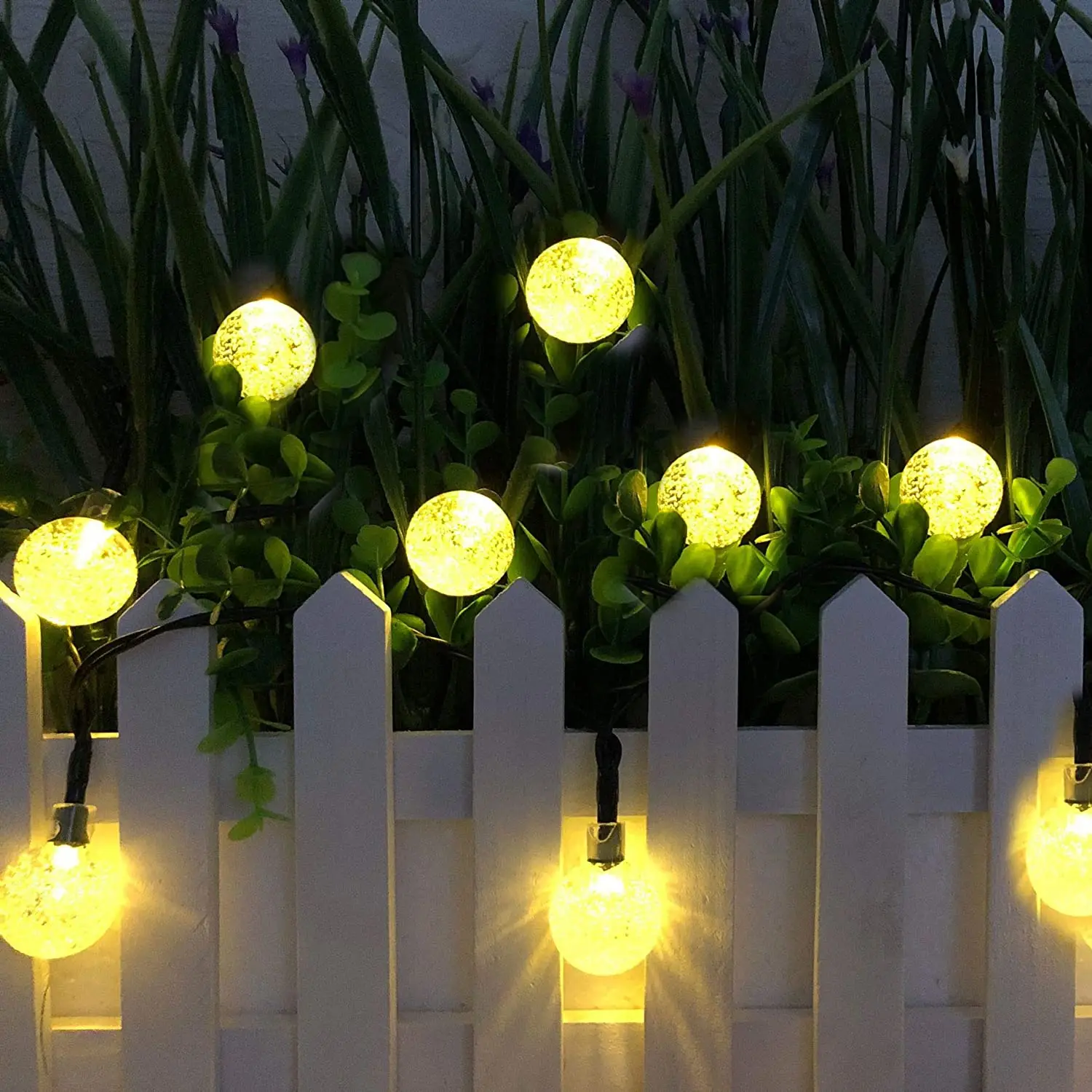 

Outdoor Solar Bulb String LED String Fairy Light Solar Powered Garland Led Solar Lamp Outdoor Waterproof Garden Lamp with Sensor