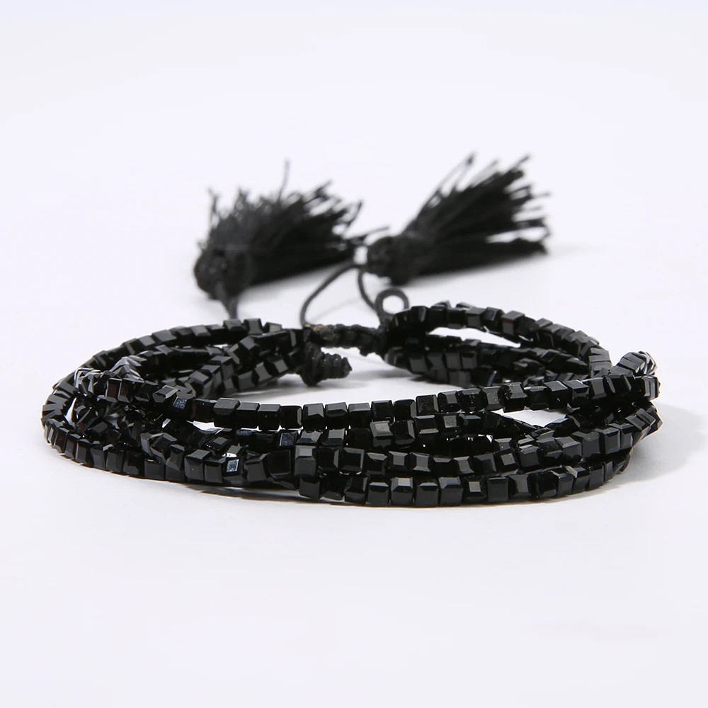 OAIITE браслеты ручной работы с бусинами Миюки Эластичные наборы многослойных