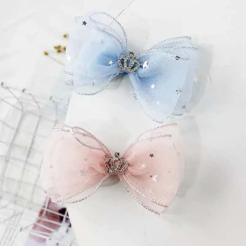 Тюлевая лента с блестками серебристая со звездами луной краями для поделок