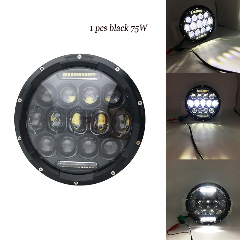 

Universal 7" Led Car Motorcycle Headlight H4 Phare Farol Moto Headlamp Head Light For Harley Softail Cafe Racer Chopper BMW.