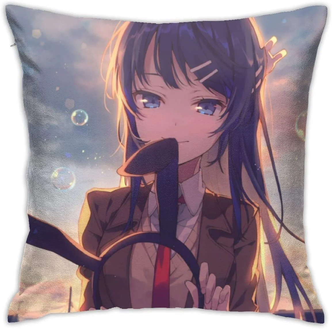 

Rascal Doesn 'T Dream of Bunny Girl Senpai Mai Pillowcase Home Cushion Exquisite Decorative Throw Pillow Cases