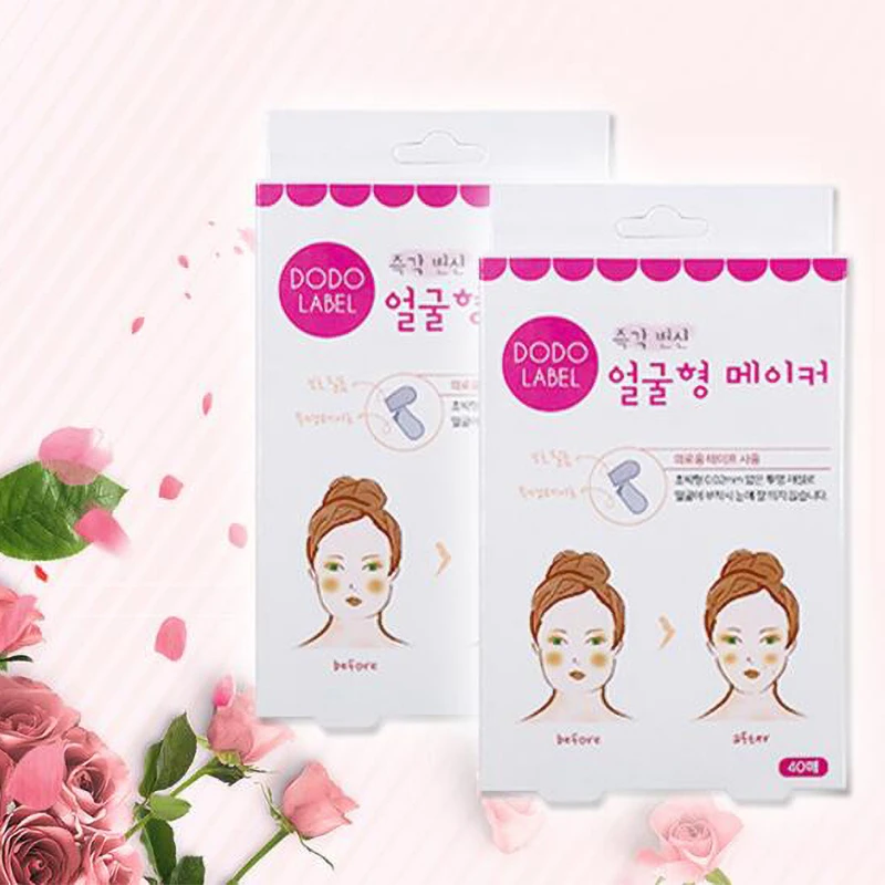 40 шт./кор. тонкие наклейки для лица клейкая лента изменения маленькой коррекции