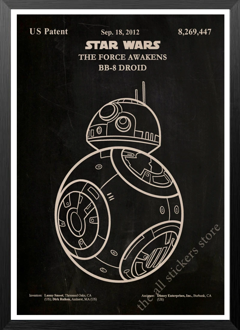 Звезда Плакат войны Робот R2-D2 Звездный Разрушитель плакат для кафе бар Домашний Декор Ретро Крафт обои - Цвет: 24