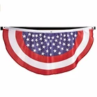 Американский плиссированный флаг вентилятора, американский патриотический флажок, латунные люверсы, уличное украшение, подарок, двойная прошивка, оптовая продажа