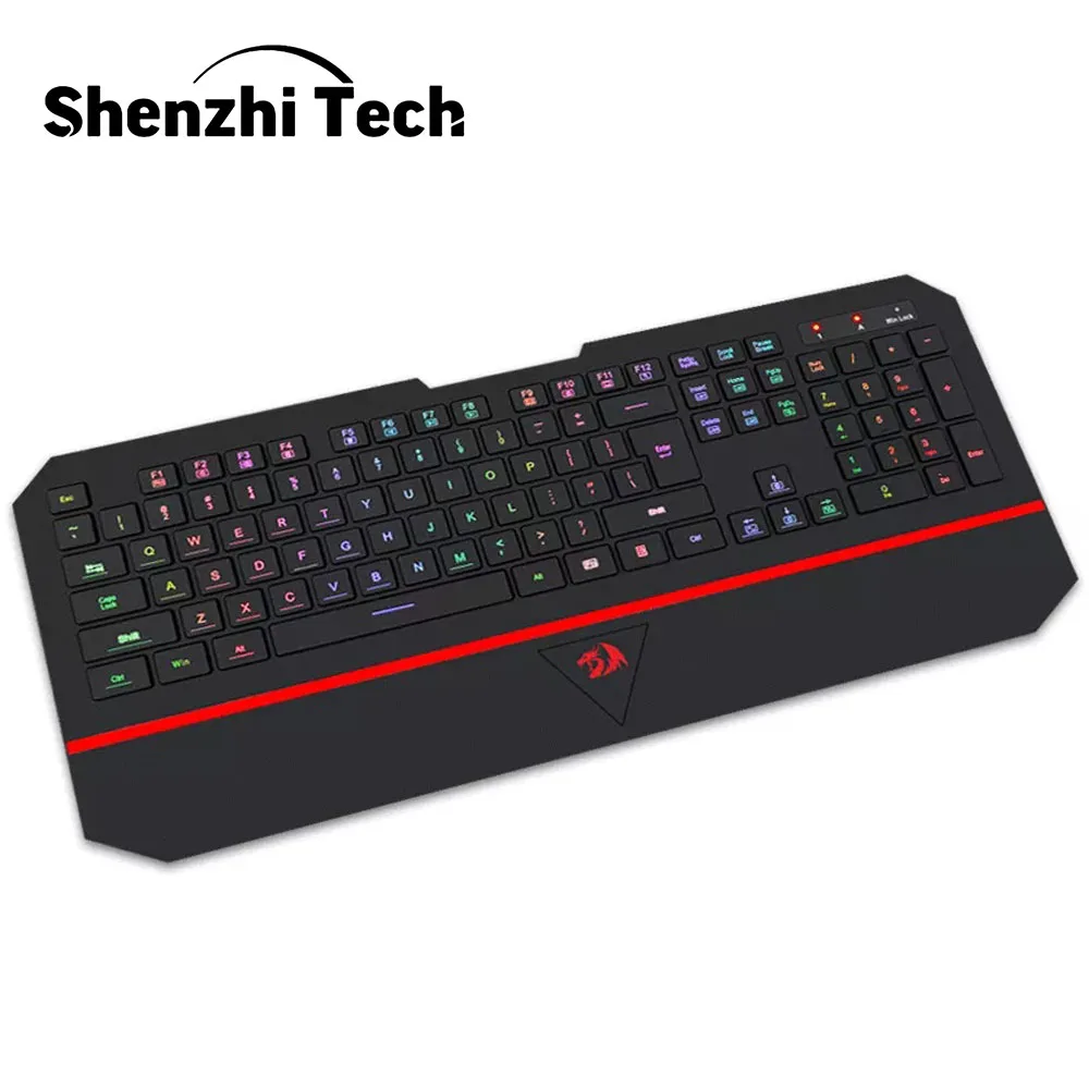 

Клавиатура Redragon K502 Проводная, 104 клавиш, с подсветкой, с подставкой для запястья