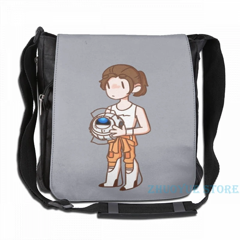 Забавный рюкзак с графическим принтом портал 2 Chell and Wheatley USB зарядкой мужские