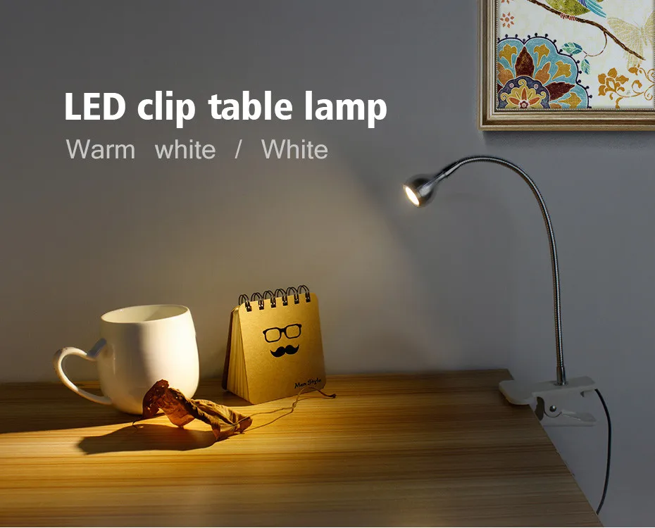

USB Table Lamps Bedroom Night Lighting 5V Desk Lamps With Clamp Led Desk Lamp With Clip Flexible Book Reading Eyes Protection