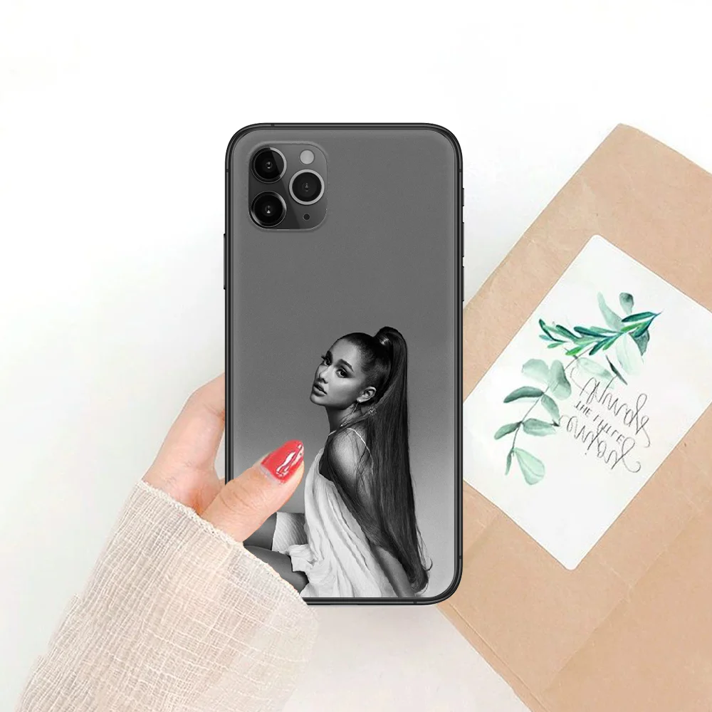

Ariana Rainbow Sweetener Grande Phone Case Cover Hull For iphone 5 5s se 2 6 6s 7 8 12 mini plus X XS XR 11 PRO MAX black luxury