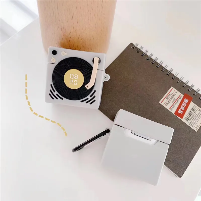 Чехол для AirPods Pro 3D музыкальная шкатулка проигрыватель записей граммофон милый