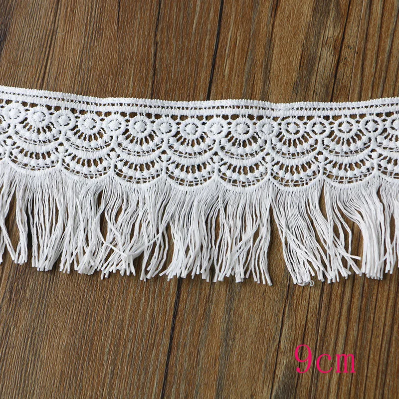 65 мм 1 ярд кружево с кисточками Высокое качество 100% хлопок ткань бесплатная