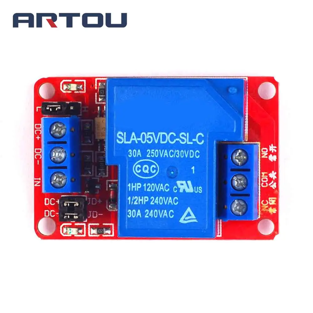 1 канальный релейный модуль высокой мощности 5 В 12 24 30 А с оптроном Тригер уровня H/L