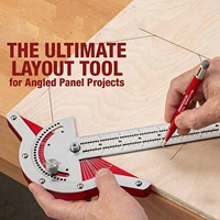 multifunction woodworkers edge rule inch mm woodworking scriber gauge aluminum steel measuring marking framing ruler tool retail