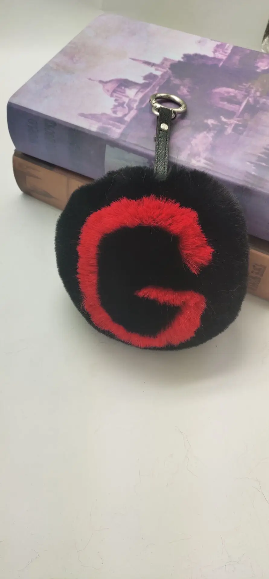 Популярный пушистый брелок с помпоном 13 см ручной работы из искусственного