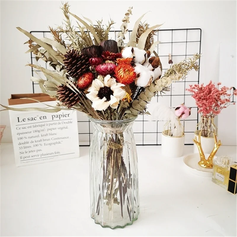 

1 Bunch Natural Dried Flower Gypsophila Bouquet DIY Home Wedding Party Decor Festival Ceremony Flores Preservadas Rose Eternelle