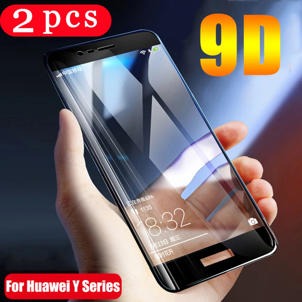 2 шт для huawei y7 2018 закаленное стекло y5 lite y6 prime pro 2019 Защитная пленка экрана