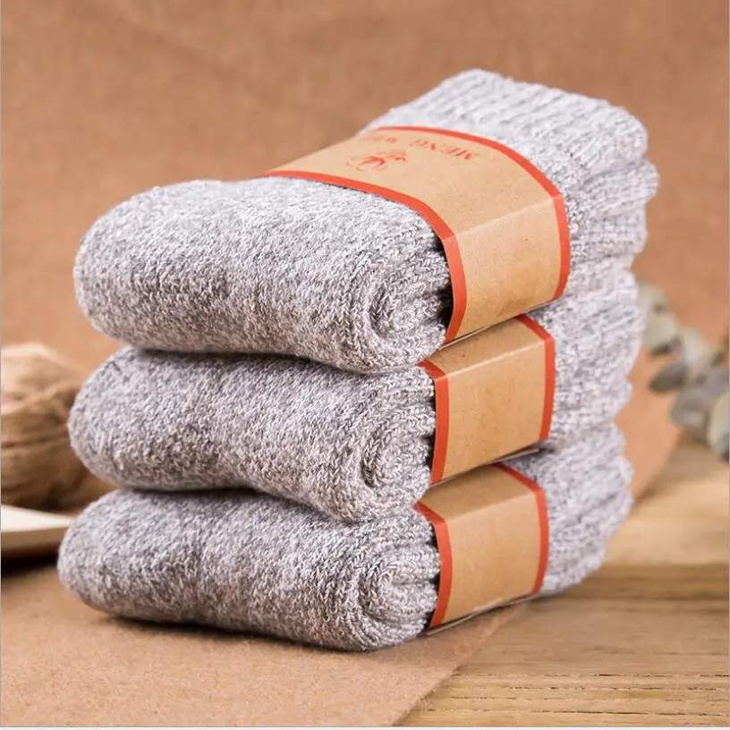 Women Solid Marled Socks Thick Warm Winter Socks Girls Thick Floor Socks Fuzzy Winter Ankle Socks Pink Short Socks 5 pairs/ lot