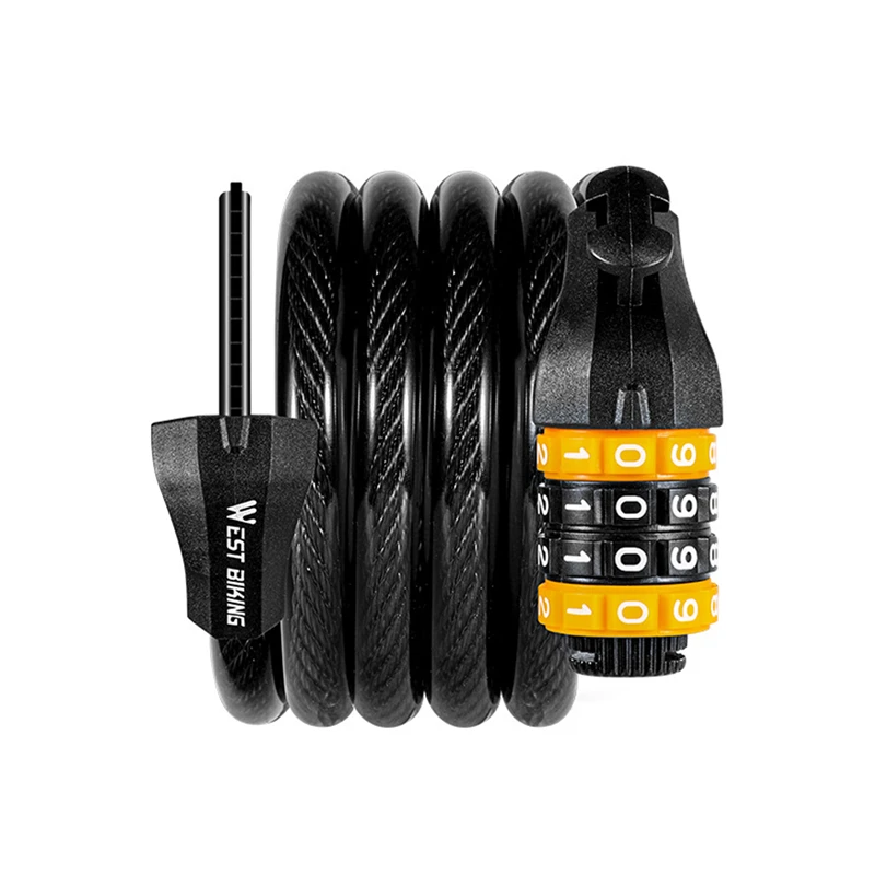 

Замок велосипедный с 2 ключами, защита от кражи, стальной провод, аксессуары для горных велосипедов, кабельный замок