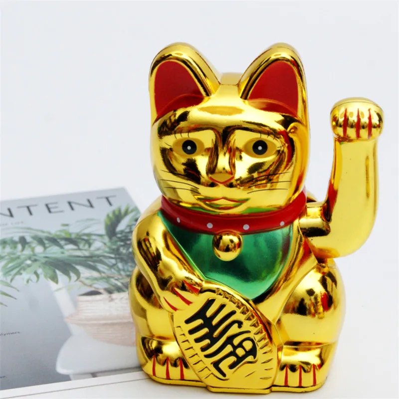 Китайский Feng Shui призыва кошки богатство белый развевающиеся удача везучий Кот свадебный сувенир на день рождения подарок автомобиль орнамент точильный камень декор