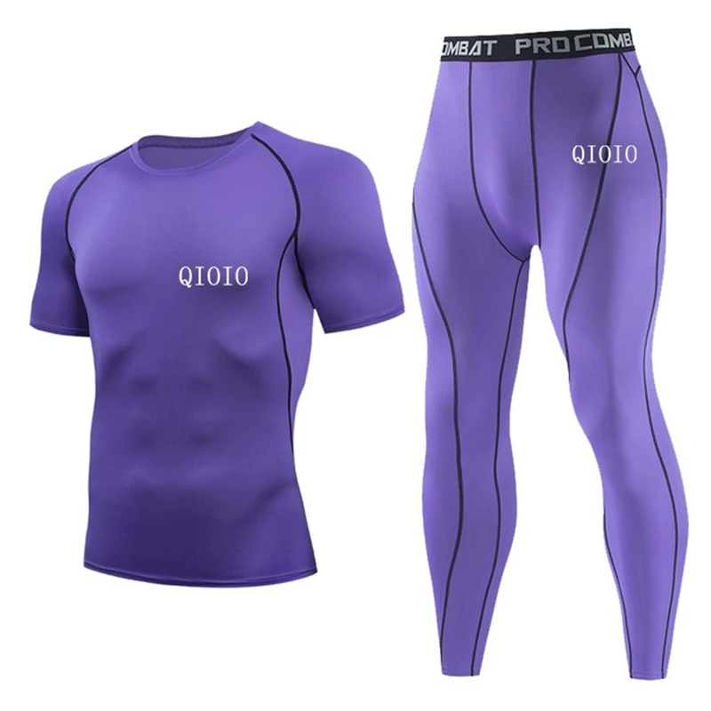 

Men's Gym Clothing Short Running Man Compression tights perspiration Track suit Gym Man black T shirt Sport Pants Men's S-XXXXL