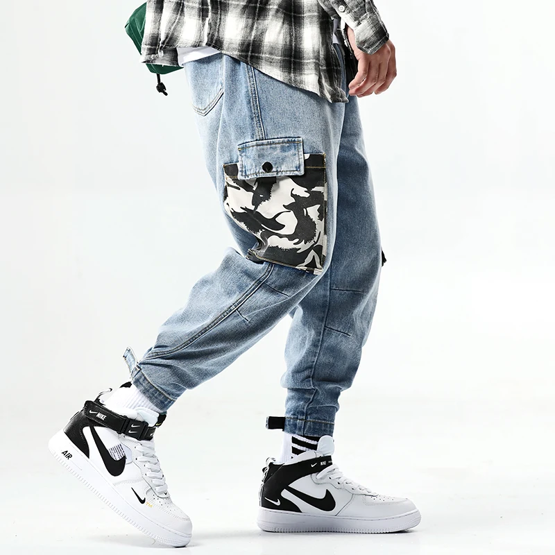 Мужские джинсовые брюки шаровары FAVOCENT Новинка осени 2019 Модные Винтажные