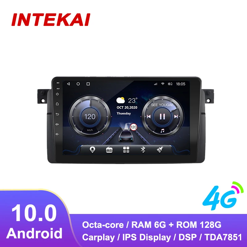 Автомагнитола 9 дюймов Android 10 0 GPS навигация мультимедийный плеер для BMW E46 M3 318i 1998